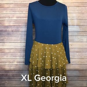NWT LuLaRoe long sleeved dress. Georgia, XL